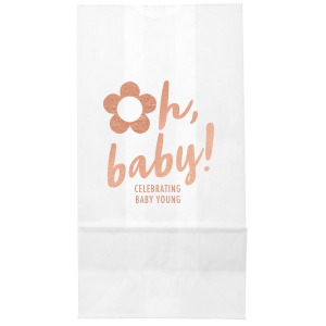 Celebrate baby and mama in style with ForYourParty's party bags.  Printed in the foil color of your choice, these party bags will add a personal touch to your baby shower.