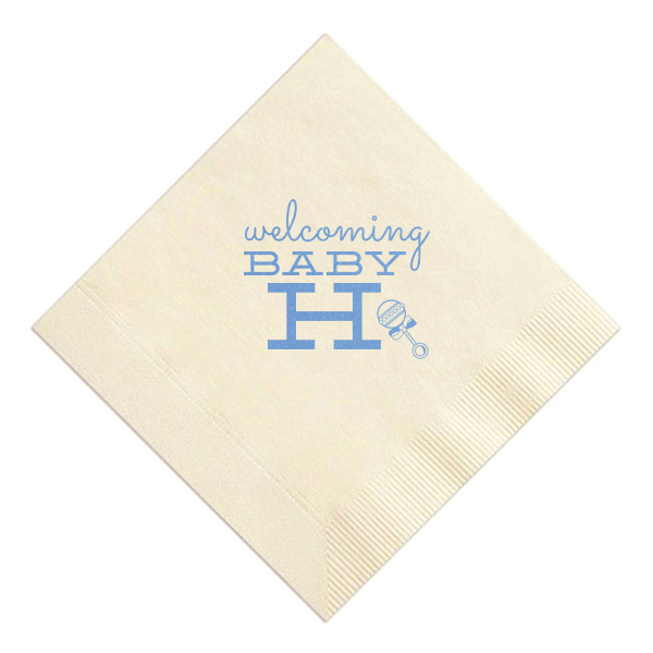Welcoming Baby Initial Napkin