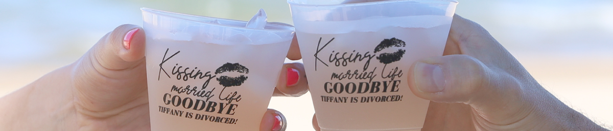 alt bash celebration shop our new divorce party suite custom cups