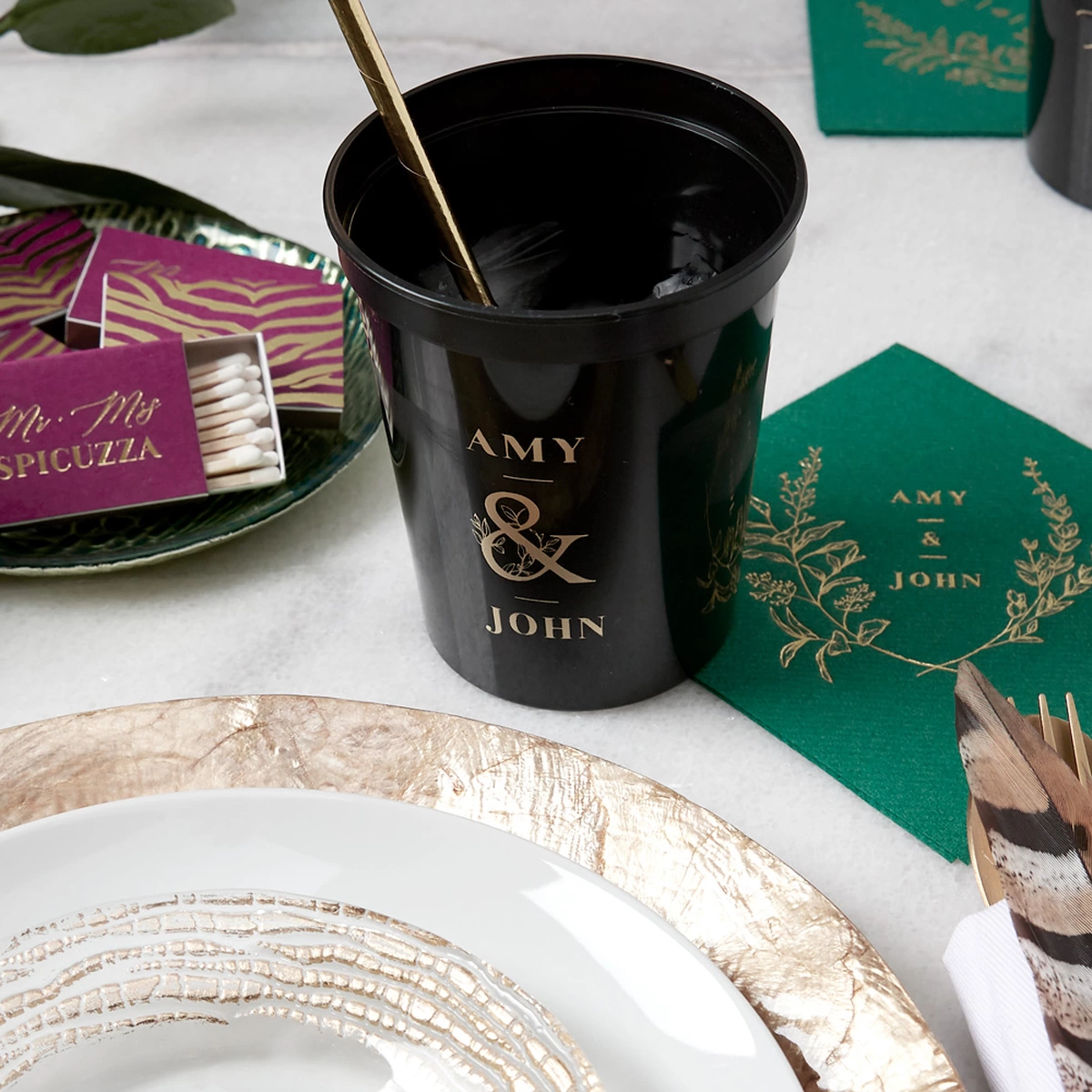 custom designed wedding accessories to incorporate animal print into your wedding style