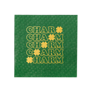 Meet our new napkin with Charm Clover graphics which will look awesome on St.Patrick's Day! Decorate in style - give your guests a nice welcoming greeting! They will love it!