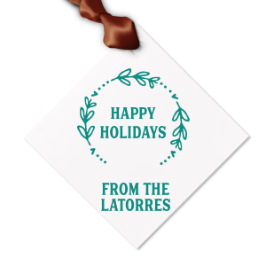 The ever-popular Natural NEW Cranberry Luggage Gift Tag with Shiny Champagne Foil has a Date Wreath graphic and is good for use in Frames, Wedding themed parties and will look fabulous with your unique touch. Your guests will agree!