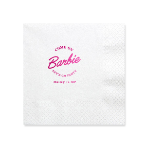 Get this amazing personalized Barbie Birthday Napkin ready for your birthday party, all you have to do is put your name on it and you are good to go! Surprise your closest ones with breath-taking things!