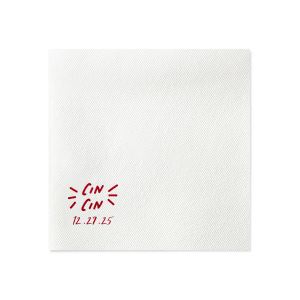 The Pasta Party Cin Cin Napkin adds a touch of Italian flair to your next event. Whether you're hosting a family gathering, festive get-together with friends or pasta party rehearsal dinner, this  napkin is a fun and memorable addition that pairs well with good food, great company, and plenty of toasting.