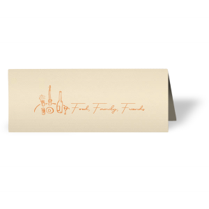 Show your guests how much their presence matters this year with the Food, Family, Friends Card. The high quality card customized with personal text is perfect for making your holiday guests feel that they have a place at the dinner table. Useful for any important party events in your life!