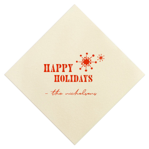 Decorate your home with the most-wanted season napkin this year. This Retro Snowflakes Napkin will bring the Christmas vibe for sure, your guests will agree! 