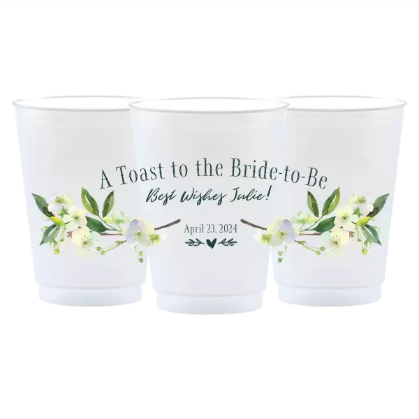 Toast To The Bride Photo Full Color Custom Cups