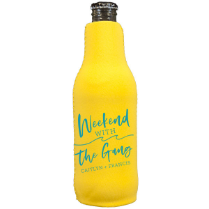 Custom Powder Blue Flat Can Cooler with Matte White Ink has a Wave Flourish graphic and is good for use in Beach/Nautical, Accents themed parties and will impress guests like no other. Make this party unforgettable.