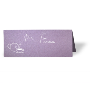 It's Par-Tea time! Send guests (par-tea animals) to their seats with festive personalized place cards. Choose your paper and foil colors to match your theme and impress your friends. Our hand lettered calligraphy font and Tea Pot clipart will complement your tea party beautifully.  