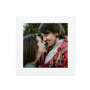 Our custom White Borderless Custom Photo Luncheon Napkin with Matte White Ink Digital Print Colors has a Mr And Mrs 3 graphic and is good for use in Wedding, Words, Anniversary themed parties and will impress guests like no other. Make this party unforgettable.