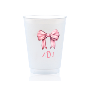 Illustrated Bow Monogram Cup