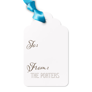 Custom Poptone Dark Olive Arch Gift Tag with Matte Ivory Foil will look fabulous with your unique touch. Your guests will agree!