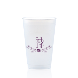 Sip in the essence of unity with the Entwined Initials Floral Cup, where artfully intertwined initials symbolize a confluence of two lives. A graceful floral flourish, crowned by a single rose, adds a touch of botanical elegance to this exquisite celebration of partnership.