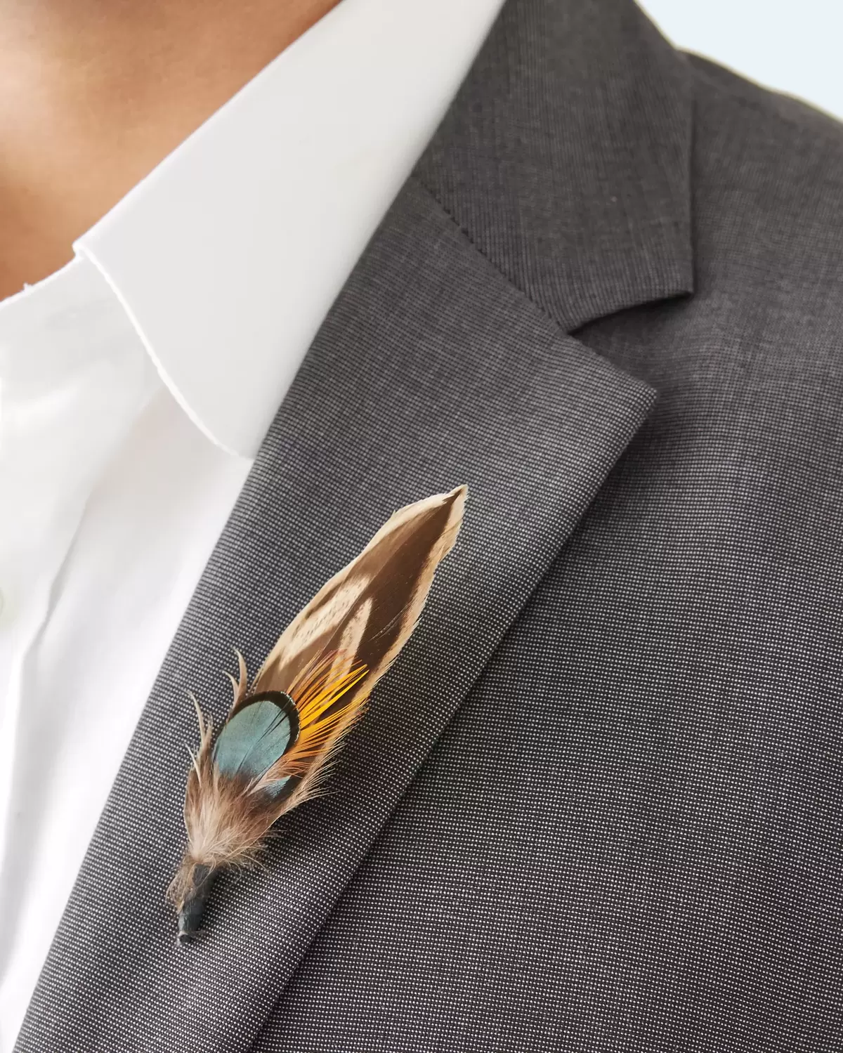 Feather Boutonniere for your Spring Wedding 