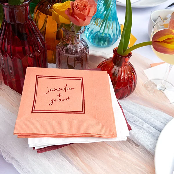  Kitschy Cocktail Hour Framed Names Napkin