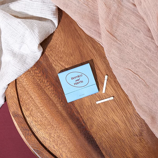 Ringed Couple Names Matchbook