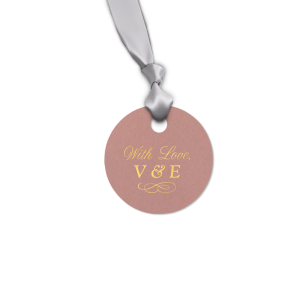 ForYourParty's personalized Stardream Navy Heart Gift Tag with Shiny Sterling Silver Foil Color has a Flourish 12 graphic and will make your guests swoon. Personalize your party's theme today.