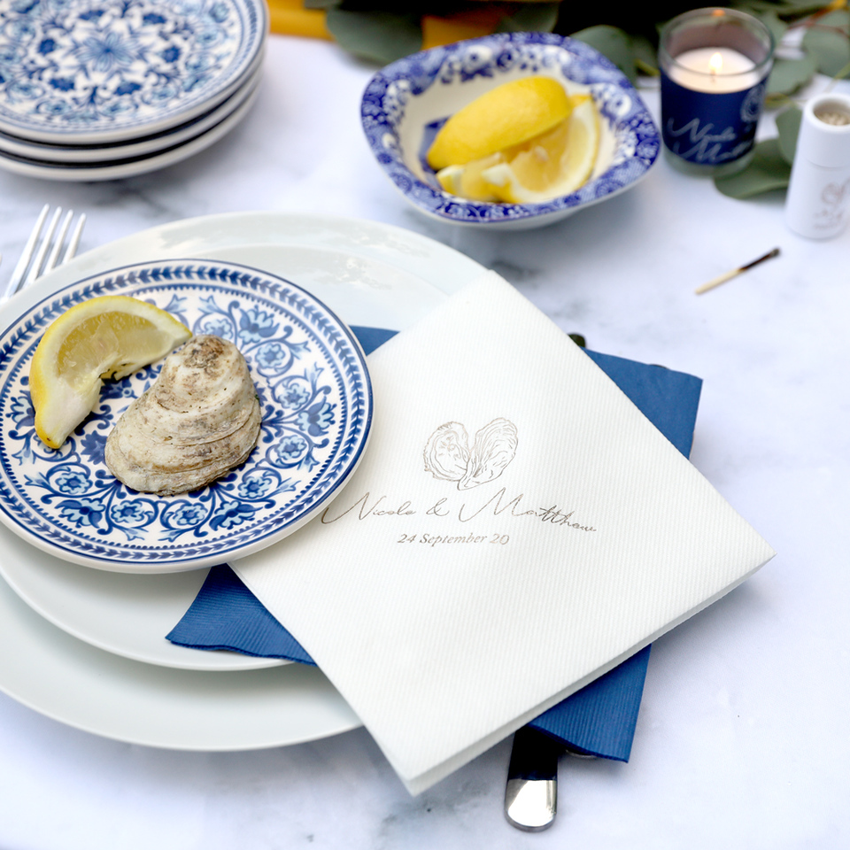 Classic Italian Wedding Oyster Napkin