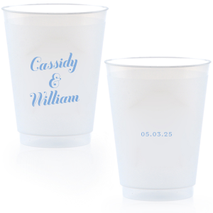 Showcase simplicity and elegance with the Relaxed Couples Name and Date Cup. The no nonsense design makes a direct impression to showcase your big event. Perfect for weddings, engagements, anniversaries or most other events, the highly customizable text leaves plenty room for personalization to make your event unique as your partnership.