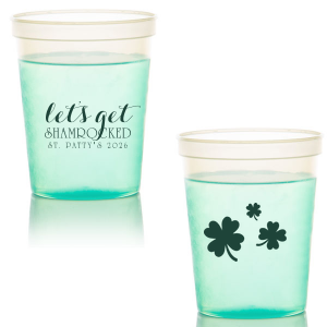 ForYourParty's personalized Lime 16 oz Stadium Cup with Matte Spruce Cup Ink Colors has a Clovers graphic and is good for use in St. Patricks Day, Holiday themed parties and can't be beat. Showcase your style in every detail of your party's theme!