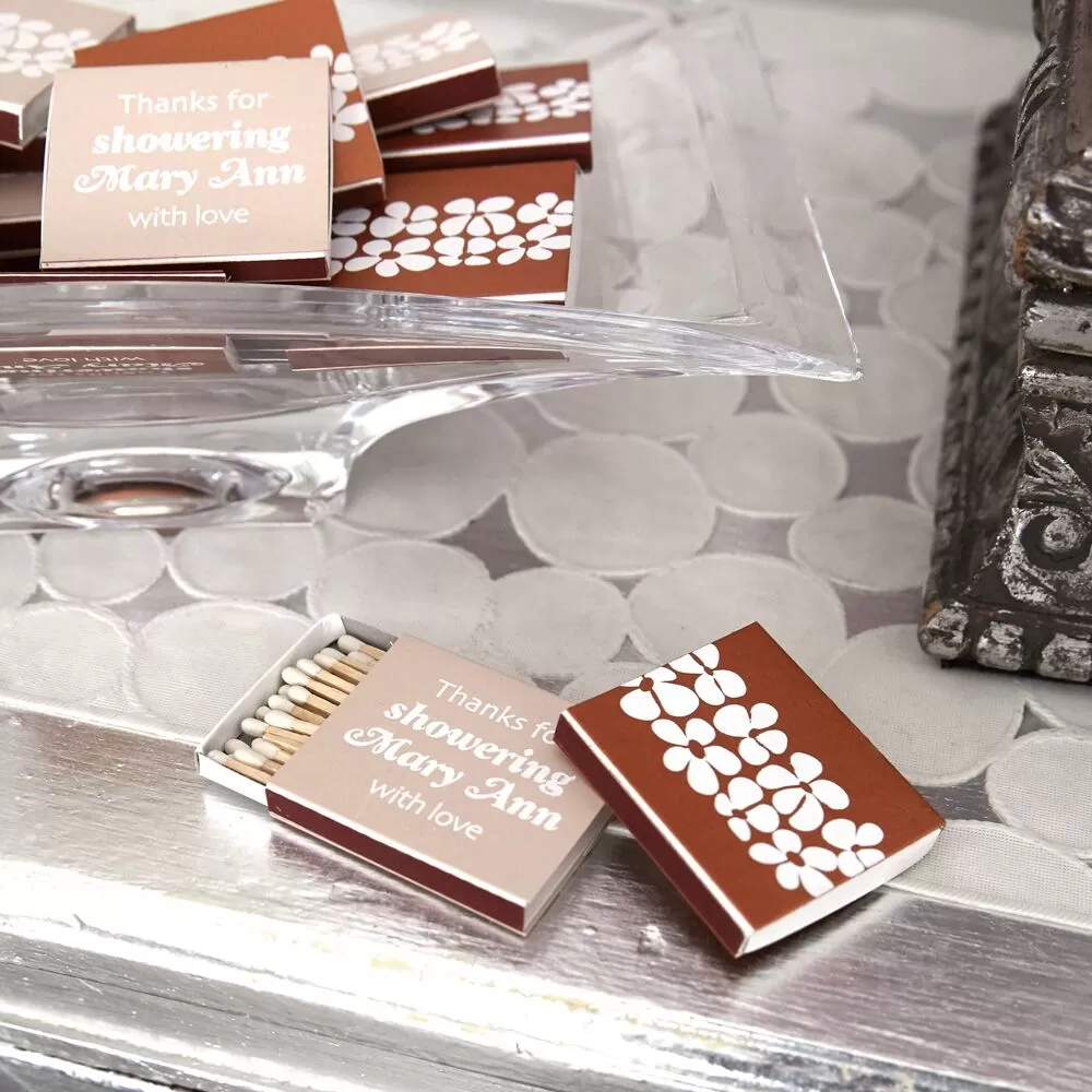 custom designed groovy flower riviera matchboxes