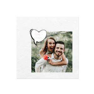 Heart Bubble Custom Photo Napkin