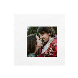 Mr. and Mrs. Custom Photo Napkin