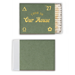 Ignite the spirit of Greek Week with our custom 30-strike matchboxes! Personalize with your sorority or fraternity name and school slogan. Ideal for rush events, sorority giveaways, and toga parties. Not just a matchbox, but a statement piece that adds a stylish and functional touch to your event. Light up the room and your school pride!
