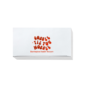 Your guests will be waddling away with the stylish Gobble Til You Wobble Box in hand, stuffed with holiday leftovers and merry memories. The high utility box is useful for any special occasion with customizable text and ability to upload or create your own designs.