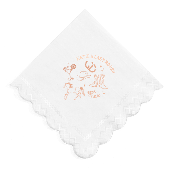 Yee Haw Scallop Napkin