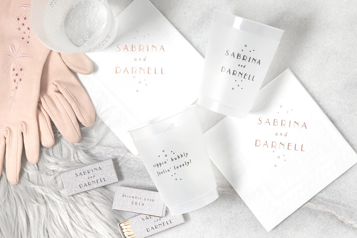 Custom Designed Wedding Accessories for Your Glitzy Winter Wedding