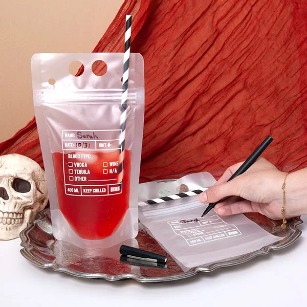 Blood Bag drink pouch lifestyle