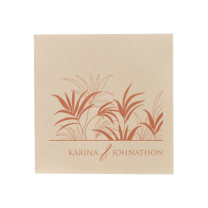 Custom French Blue Statement Cocktail Napkin with Matte Ivory Foil has a Fern Pattern graphic and is good for use in Full Bleed, Southwestern, Floral themed parties and couldn't be more perfect. It's time to show off your impeccable taste.