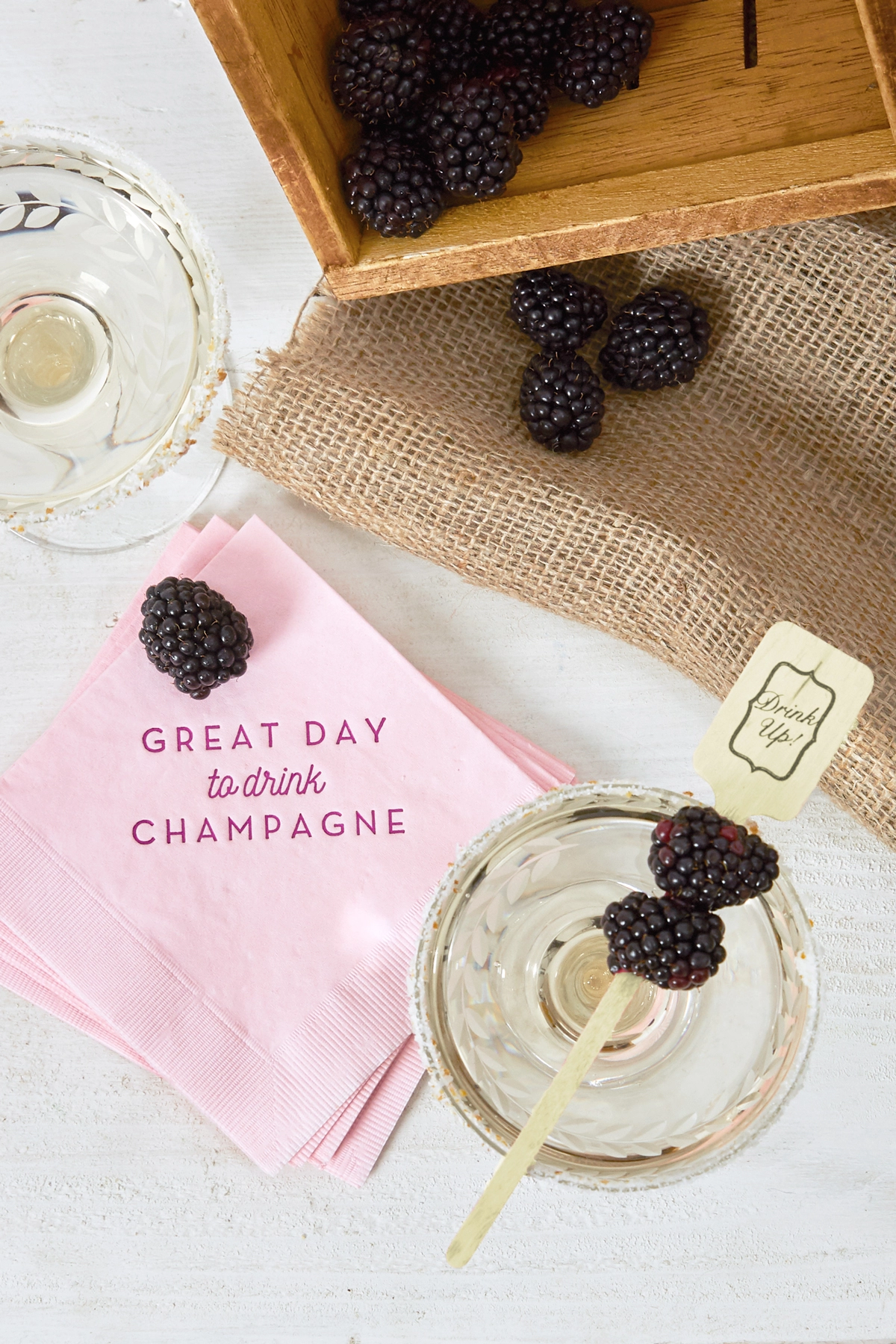 great day to drink champagne drink napkins