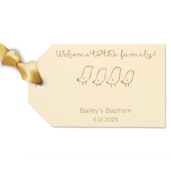 Our beautiful custom Poptone Mimosa Luggage Gift Tag with Shiny Rose Quartz Foil has a Chicks graphic and is good for use in Baby Animals, Animals themed parties and can't be beat. Showcase your style in every detail of your party's theme!