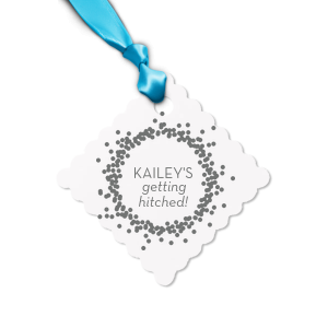 The ever-popular Stardream Ivory Double Point Gift Tag with Satin Plum Foil Color has a Confetti Frame graphic and is good for use in Frames themed parties and couldn't be more perfect. It's time to show off your impeccable taste.