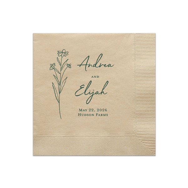 Wildflower Couple Napkin