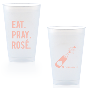 Raise your cup to life’s delicious moments with the Eat. Pray. Rosé. Party Cup. A cheeky twist on the beloved journey of "Eat, Pray, Love," this cup invites guests to savor, reflect, and toast. Perfect for any event that celebrates savoring, soul-searching, and spirited sipping!