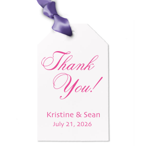 ForYourParty's elegant Stardream Lavender Wine Gift Tag with Matte White Foil will make your guests swoon. Personalize your party's theme today.