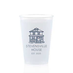 ForYourParty's chic White Guest Hand Towel with Matte Navy Foil has a Line House 2 graphic and is good for use in Home themed parties and will look fabulous with your unique touch. Your guests will agree!