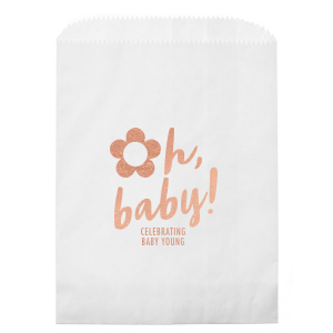 Celebrate baby and mama in style with ForYourParty's party bags.  Printed in the foil color of your choice, these party bags will add a personal touch to your baby shower.