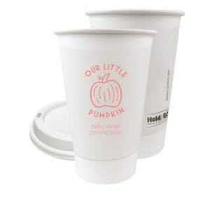 ForYourParty's elegant Matte Light Coral Ink 8 oz Paper Coffee Cup with Lid with Matte Light Coral Ink Cup Ink Colors has a Pumpkin graphic and is good for use in Thanksgiving, Halloween themed parties and couldn't be more perfect. It's time to show off your impeccable taste.