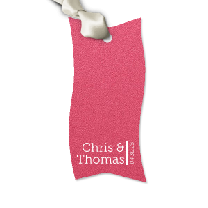 Our custom Metallic Sterling Silver Matte Rectangle Gift Tag with Satin Teal / Peacock Foil are a must-have for your next event—whatever the celebration!