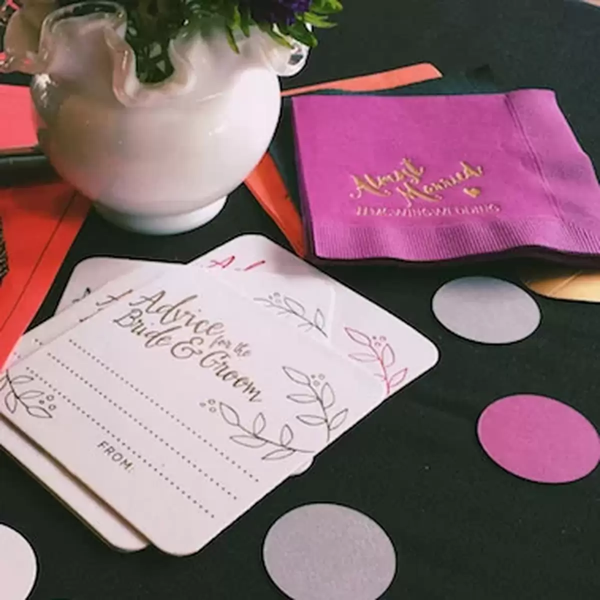 Custom Coasters and Personalized Wedding Napkins