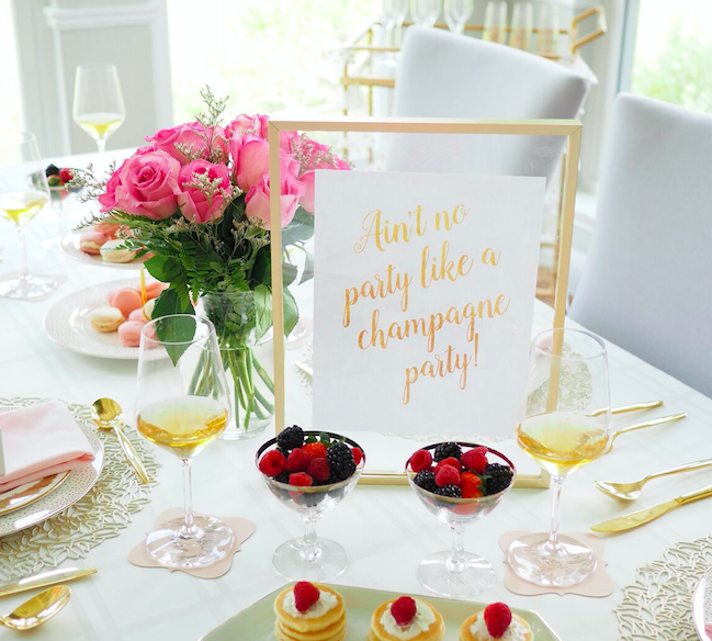 custom champagne party supplies