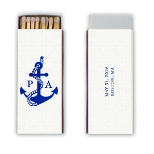 The Anchor Nautical Nuptial Matchbox makes for a wonderful and stylish keepsake for your next big party event. Whether for an engagement, wedding or anniversary, the maritime design is perfect for outdoor or coastal themed occasions, ensuring smooth sailing towards a good time. 