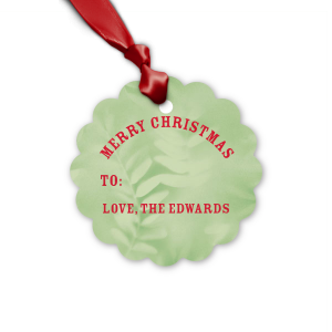 ForYourParty's chic Leaf Fern Petal Gift Tag with Satin Lipstick Red Foil will look fabulous with your unique touch. Your guests will agree!