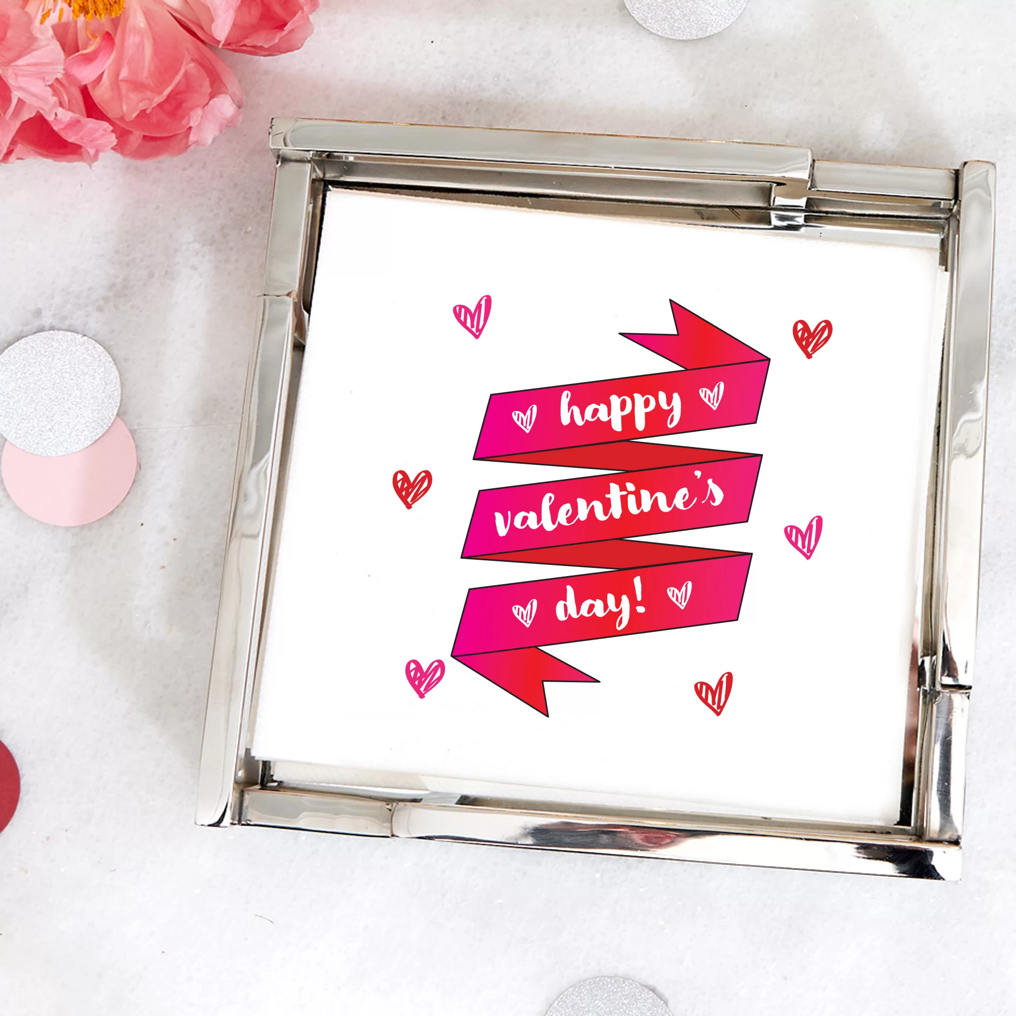 happy valentines day banner napkin pack