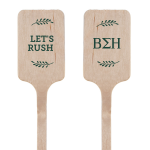 Custom Matte Spruce Round Stir Stick with Matte Spruce Foil will make your guests swoon. Personalize your party's theme today.