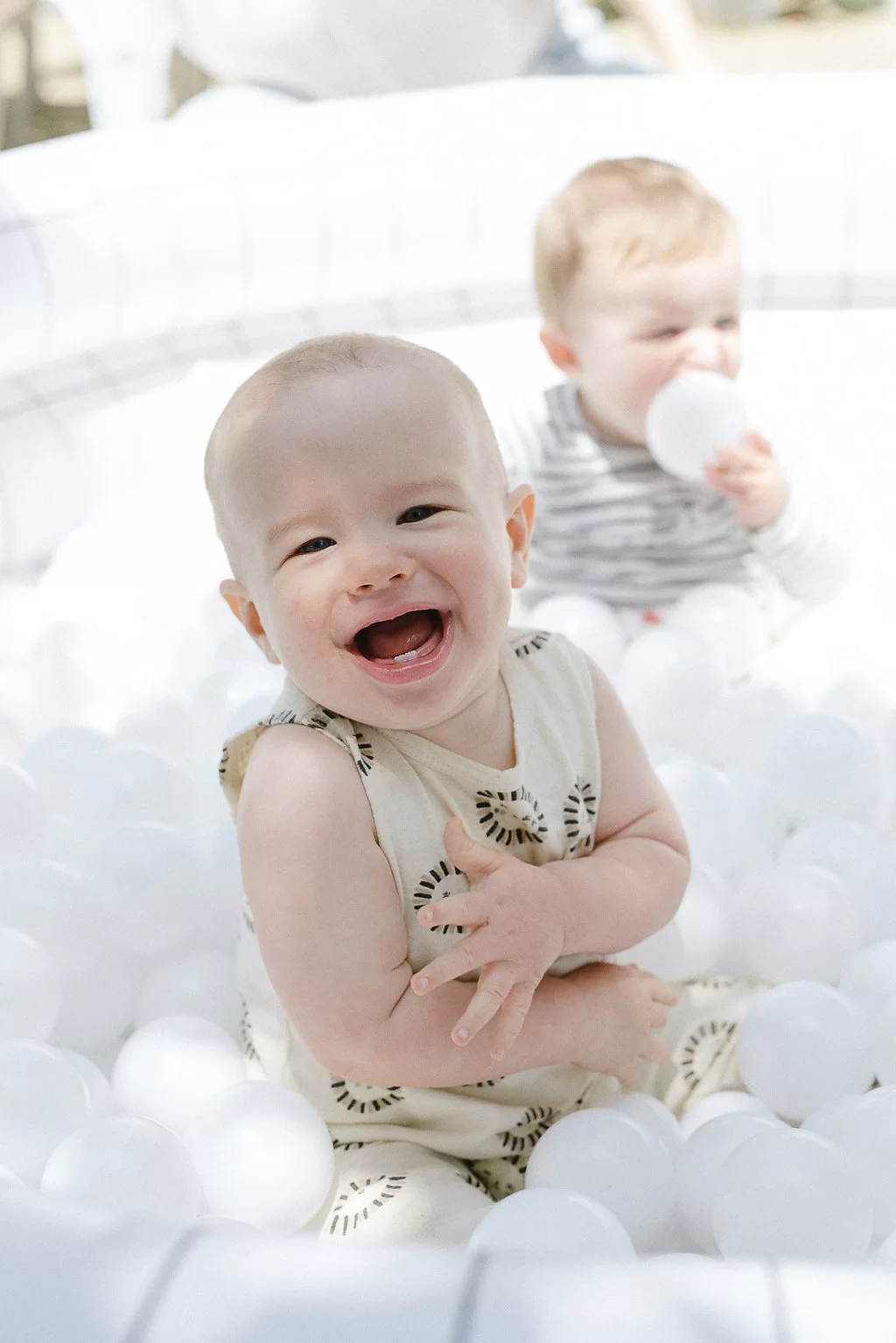 fabulous baby ball pool at sky themed first birthday party